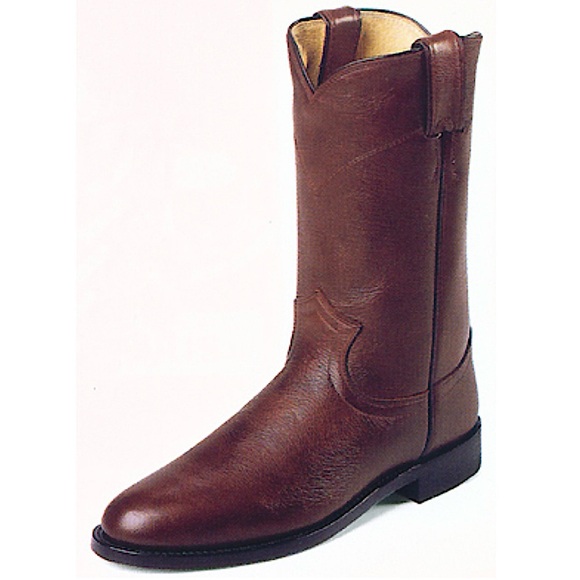 Justin Chestnut Marbled Deerlite Ladies Roper Western Boots Size 7.5B - Picture 1 of 13
